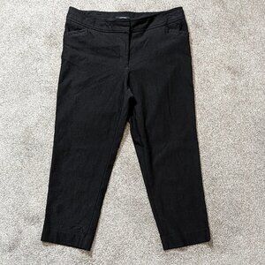 Women's "LAND 'N SEA" Black Casual, Stretch, Zip Capris; Size 8